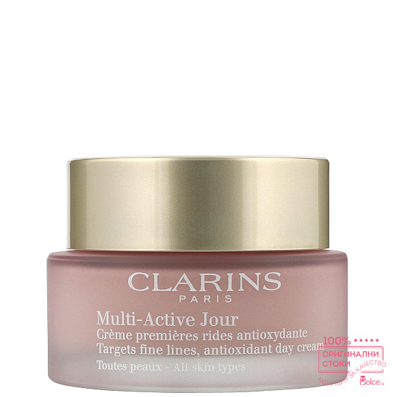 Clarins Multi-Active Jour Дневен възстановяващ крем против бръчки за всички типове кожа цез опаковка