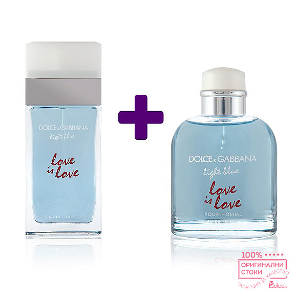 Ароматна двойка Dolce & Gabbana Light Blue Love Is Love за нея и за него