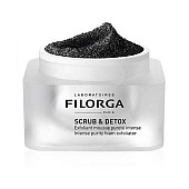 filorga scrub and detox ексфолираща пяна за лице с активен въглен