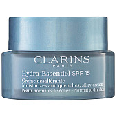 Clarins Hydra-Essentiel Moisturizes and Quenches Silky Cream SPF 15 Копринено нежен хидратиращ крем за нормална към суха кожа със слънцезащитен фактор без опаковка