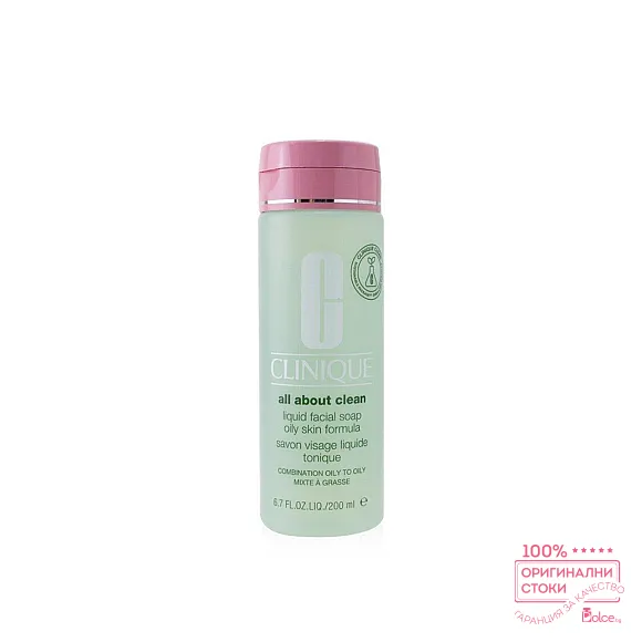 Clinique All About Clean Liquid Facial Soap Oily Skin Formula Дълбоко почистващ измиващ гел за мазна кожа без опаковка